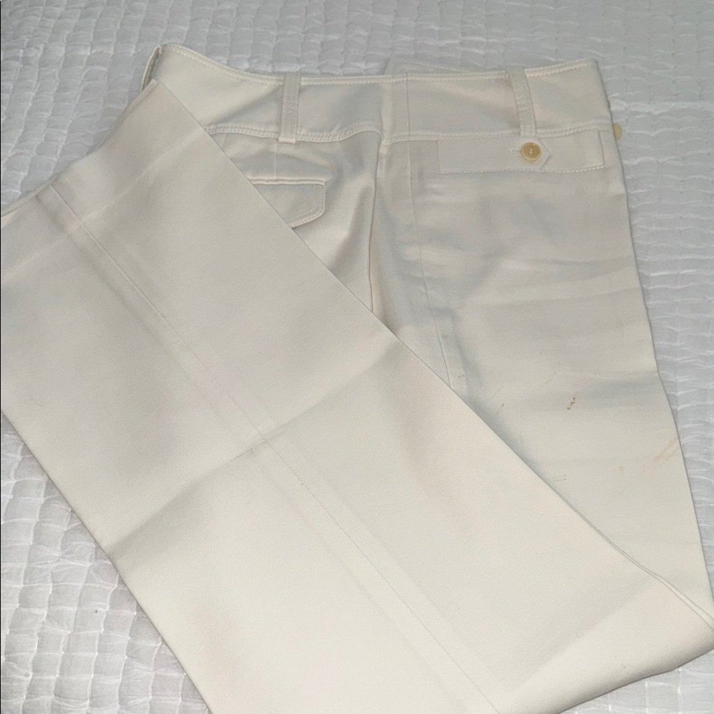 Ann Taylor Cotton Cream Dress/Casual Pants Size 10